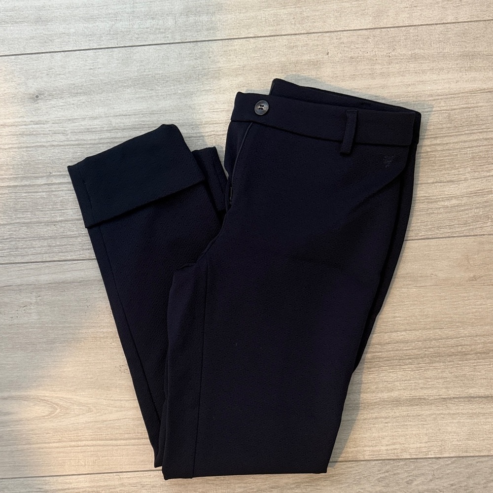 Black Tailored Cropped Dress Pants